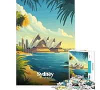 Puzzle per ragazzi da 1000 pezzi con poster della Sydney Opera House gioco educativo stimolante ideale come regalo di Babbo Natale segreto divertente e spiritoso (dimensioni 38x26cm)