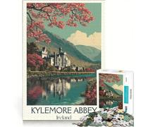 Puzzle per ragazzi da 1000 pezzi con poster dell'Abbazia di Kylemore, giochi rilassanti, antistress, regalo di compleanno o per occasioni speciali 50x75cm