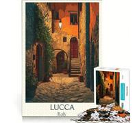 Puzzle per ragazzi da 1000 pezzi con poster di Lucca, Toscana, gioco educativo, decorazione da parete, compleanno e Natale 38x26cm