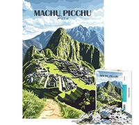 Puzzle per ragazzi da 1000 pezzi con poster di Machu Picchu Perù gioco per famiglie ideale per le vacanze a casa per passare il tempo regali di Natale e compleanno (dimensioni 38x26cm)