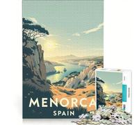 Puzzle per ragazzi da 1000 pezzi con poster di Minorca, giochi rilassanti, impegnativi e stimolanti, ogni pezzo è unico 50x75cm