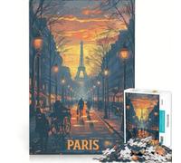 Puzzle per ragazzi da 1000 pezzi con poster di Parigi, giochi rilassanti, analisi e logica, per migliorare l'amore tra le coppie 38x52cm