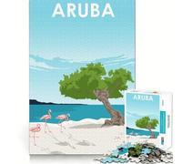 Puzzle per ragazzi da 1000 pezzi con poster di viaggio dell'isola di Aruba Gioco divertente e rilassante,ideale per stimolare la mente e creare un'atmosfera piacevole Regalo di Natale per il tempo