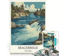 Puzzle per ragazzi da 1000 pezzi con poster di viaggio dell'Ontario, gioco pratico, difficile e stimolante, regalo per chi cerca un gioco impegnativo 50x75cm