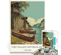 Puzzle per ragazzi da 1000 pezzi con poster di viaggio dell'Ontario, gioco pratico, difficile e stimolante, regalo per chi cerca un gioco impegnativo 38x52cm