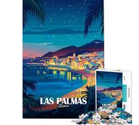 Puzzle per ragazzi da 1000 pezzi con poster di viaggio di Las Palmas Spagna Un gioco avvincente per coltivare la pazienza adatto a tutta la famiglia e alle coppie Un regalo perfetto per gli dei giochi