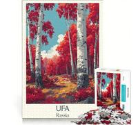Puzzle per ragazzi da 1000 pezzi con poster di viaggio di Ufa, Russia, gioco impossibile, regalo di compleanno, con poster abbinato e foglio di curiosità 50x75cm