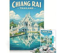 Puzzle per ragazzi da 1000 pezzi con poster di viaggio sulla Thailandia, divertente e umoristico, un gioco pratico, un'ottima idea regalo e un giocattolo 38x26cm