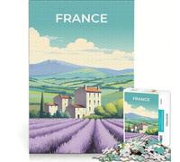 Puzzle per ragazzi da 1000 pezzi con poster di viaggio vintage della Francia, gioco rompicapo, impegnativo da completare, regalo per amici e familiari 38x26cm