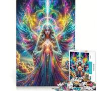 Puzzle per ragazzi da 1000 pezzi con preghiera d'amore angelica, un gioco rompicapo divertente e spiritoso, compleanni e Natale 38x52cm