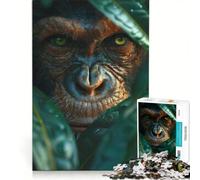 Puzzle per ragazzi da 1000 pezzi con primo piano di uno scimpanzé, gioco rompicapo, impegnativo da completare, ideale come regalo per tutta la famiglia 50x75cm