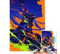 Puzzle per ragazzi da 1000 pezzi con profilo anime neon Attività divertenti da fare a casa Decorazione perfetta Gioco rompicapo per ragazzi dai 14 anni in su 38x52cm