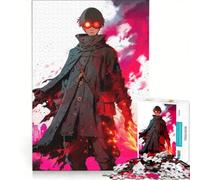 Puzzle per ragazzi da 1000 pezzi con protagonista un anime dagli occhi rossi giocattolo fai da te decorazione per la casa ideale come regalo per tutta la famiglia 50x75cm