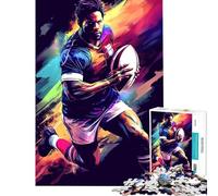 Puzzle per ragazzi da 1000 pezzi con protagonista un giocatore di rugby un'attività educativa e divertente per tutta la famiglia Giocattolo fai-da-te adatto a partire dai 14 anni (50x75cm)