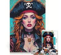 Puzzle per ragazzi da 1000 pezzi con protagoniste donne pirata fantasy, gioco rompicapo, interazione genitore-figlio, regalo di compleanno, regalo 38x52cm