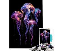 Puzzle per ragazzi da 1000 pezzi con quattro meduse gioco interattivo educativo e stimolante ideale come regalo per chi ama i giochi di analisi e logica (dimensioni 38x52cm)