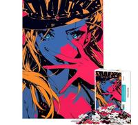 Puzzle per ragazzi da 1000 pezzi con ragazza anime con cappello ideale per compleanno e Natale Giocattolo per rafforzare i ricordi decorazione da parete Adatto a persone dai 14 anni in su (38x26cm)