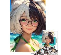 Puzzle per ragazzi da 1000 pezzi con ragazza anime dalle orecchie da gatto ideale per stimolare la mente e costruire un modello Giocattolo da assemblare e decorare la parete Adatto a ragazzi