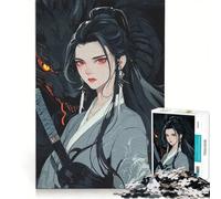 Puzzle per ragazzi da 1000 pezzi con ragazza anime e drago, gioco divertente, allena la mente e la mano, adatto come decorazione da scrivania 50x75cm