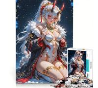 Puzzle per ragazzi da 1000 pezzi con ragazza demone anime in inverno, gioco pratico, difficile e stimolante, regalo per un gioco impegnativo 50x75cm