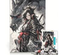 Puzzle per ragazzi da 1000 pezzi con ragazza guerriera anime, giochi rilassanti, decorazioni per la casa, adatto per la decorazione della scrivania 38x52cm