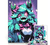 Puzzle per ragazzi da 1000 pezzi con ragazza mostro anime, gioco rilassante, difficile e stimolante, ogni pezzo è unico 38x26cm