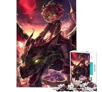 Puzzle per ragazzi da 1000 pezzi con ragazzo anime che cavalca un drago difficile e stimolante antistress gioco rompicapo per ragazzi dai 14 anni in su (38x26cm)