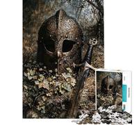 Puzzle per ragazzi da 1000 pezzi con reliquie di guerrieri vichinghi gioco di puzzle per adulti decorazione da parete ideale come regalo per tutta la famiglia (dimensioni 38x26cm)