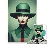 Puzzle per ragazzi da 1000 pezzi con ritratto della Dea Verde, antistress, di difficoltà elevata, ideale come decorazione per la scrivania 50x75cm
