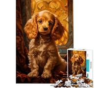Puzzle per ragazzi da 1000 pezzi con ritratto di cucciolo di Cocker Spaniel gioco educativo e stimolante per tutta la famiglia Un regalo perfetto per gli amanti del gioco (dimensioni 50x75cm)