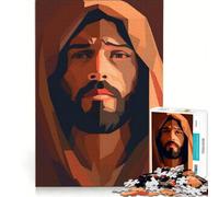 Puzzle per ragazzi da 1000 pezzi con ritratto di Gesù decorazione da parete difficile e stimolante regalo divertente 38x26cm