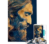 Puzzle per ragazzi da 1000 pezzi con ritratto di Gesù Gioco rilassante ideale per passare il tempo durante le vacanze o come regalo (dimensioni 38x26cm)