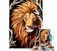 Puzzle per ragazzi da 1000 pezzi con ritratto di leone Attività divertenti da fare a casa migliora la memoria gioco educativo per ragazzi dai 14 anni in su (38x26cm)