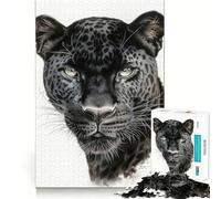 Puzzle per ragazzi da 1000 pezzi con ritratto di Pantera Nera,grafica di alta qualità,gioco che stimola la concentrazione,ideale per il tempo libero,regalo di Natale 38x52cm