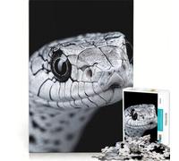 Puzzle per ragazzi da 1000 pezzi con ritratto ravvicinato di un serpente, gioco pratico per il divertimento in famiglia, ideale come regalo per tutta la famiglia 38x26cm