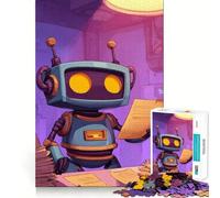 Puzzle per ragazzi da 1000 pezzi con robot dei cartoni animati e istruzioni,pezzi a incastro,gioco divertente e silenzioso,ideale per compleanni e attività artistiche (38x52cm)
