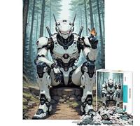 Puzzle per ragazzi da 1000 pezzi con robot nella foresta Attività divertenti da fare a casa migliora la memoria gioco educativo per ragazzi dai 14 anni in su (38x26cm)