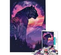 Puzzle per ragazzi da 1000 pezzi con sagoma di tigre e galassia gioco per tutta la famiglia giocattolo avvincente per coltivare la pazienza ottimo regalo per chi ama giocare e migliorare la memoria