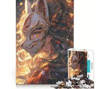 Puzzle per ragazzi da 1000 pezzi con samurai fotorealistici in un elaborato design dorato giocattolo educativo migliora la memoria con poster e foglio di curiosità abbinati 38x26cm