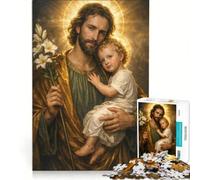 Puzzle per ragazzi da 1000 pezzi con San Giuseppe gioco educativo antistress divertente ottimo regalo per gli appassionati di videogiochi 38x52cm