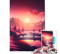 Puzzle per ragazzi da 1000 pezzi con scena invernale mistica e innevata gioco stimolante e impossibile ideale come regalo di compleanno per coppie (dimensioni 38x26cm)