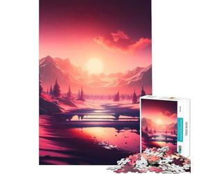Puzzle per ragazzi da 1000 pezzi con scena invernale mistica e innevata gioco stimolante e impossibile ideale come regalo di compleanno per coppie (dimensioni 38x26cm)