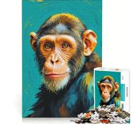 Puzzle per ragazzi da 1000 pezzi con scimmie colorate, giochi per famiglie, assemblaggio di modelli, per rafforzare l'amore tra le coppie 50x75cm
