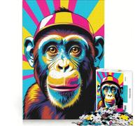 Puzzle per ragazzi da 1000 pezzi con scimmie colorate, giochi per famiglie, assemblaggio di modelli, per rafforzare l'amore tra le coppie 38x52cm