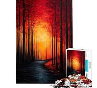 Puzzle per ragazzi da 1000 pezzi con sentiero nel bosco e tramonto Gioco rompicapo per adulti stimolante per la memoria ideale per ridurre lo stress e come regalo (dimensioni 50x75cm)