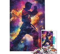 Puzzle per ragazzi da 1000 pezzi con silhouette di galassie e karate Attività divertenti da fare a casa migliora la memoria e rilassa Giochi per ragazzi dai 14 anni in su (50x75cm)