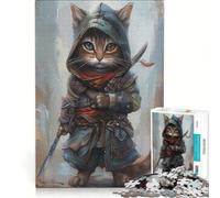 Puzzle per ragazzi da 1000 pezzi con simpatici assassini e gatti chibi, decorazione da parete, gioco impegnativo e stimolante, regalo 38x26cm