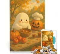 Puzzle per ragazzi da 1000 pezzi con simpatici fantasmi di Halloween, giocattoli fai da te, decorazioni per la casa, ideale come regalo per tutta la famiglia 38x52cm