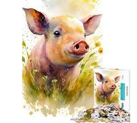 Puzzle per ragazzi da 1000 pezzi con simpatici maialini e animali della fattoria Attività divertenti da fare a casa migliora la memoria e rilassa Giochi per ragazzi dai 14 anni in su (50x75cm)