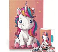 Puzzle per ragazzi da 1000 pezzi con simpatici unicorni dei cartoni animati, giocattoli fai da te, decorazioni per la casa, ideali come regalo per tutta la famiglia 50x75cm